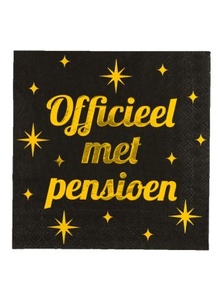 Pensioen servetten 17x19cm.