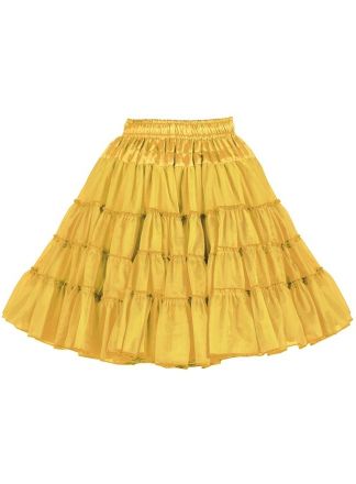 Luxe Lange petticoat 3 lagen geel 52cm.
