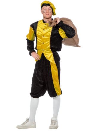 Pietenpak Budget 3dlg. zwart-geel