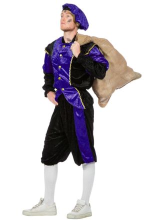 Pietenpak Budget 3dlg. zwart-paars