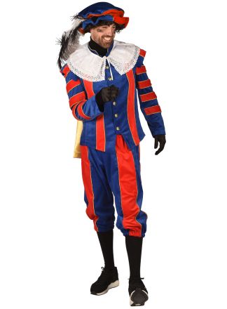 Pietenpak luxe "Cadiz" 3dlg. blauw-rood