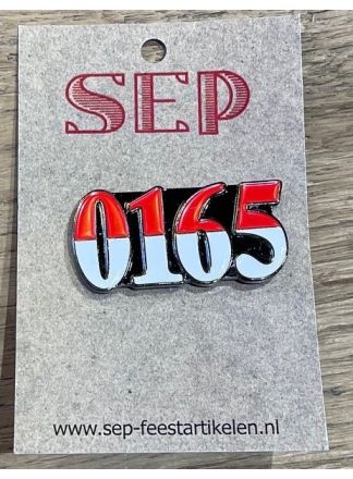 Pinneke 0165 (Rood-wit) 4x2cm.