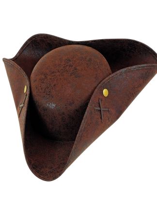 Piraten Driepunthoed letherlook bruin