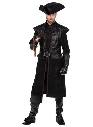 Piraten heren jas SKULL 1dlg.