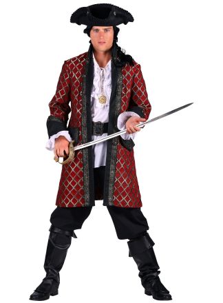 Luxe Piraten herenjas rood