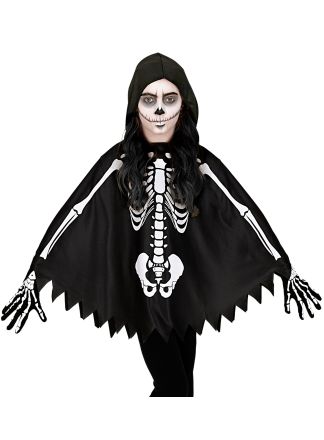 Horror skelet poncho child size