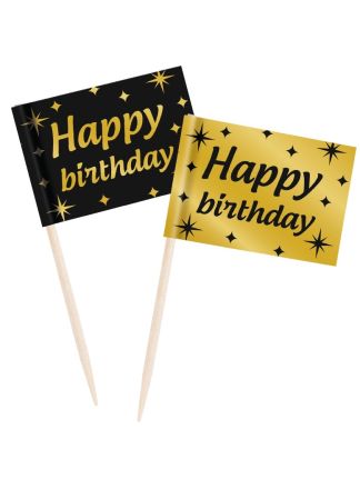 Coacktail Prikkers 50st. Classy Happy birthday