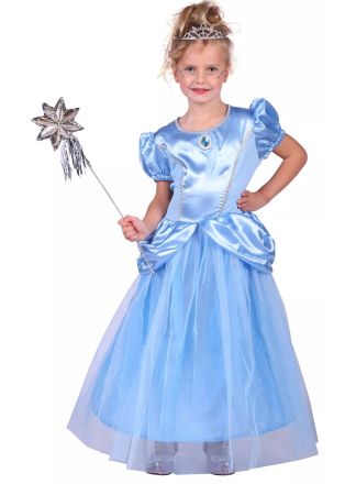 Prinsessenjurk ROYAL blauw 1dlg.