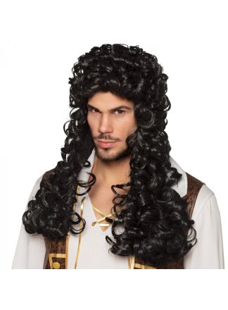 Pruik Piraten kapitein zwart