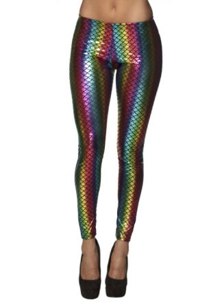 Legging Regenboogzeemeermin (maat M)
