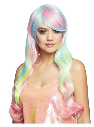 Dames pruik Heaven multi kleuren