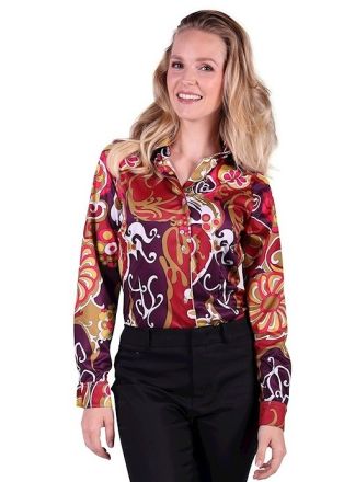 Dames blouse RETRO rood