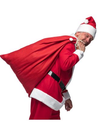 Rode Kerstman zak (100x60cm.)