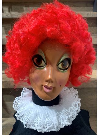 Krullen pruik rood
