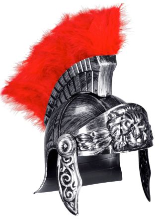 Romeinse helm met rode pluim