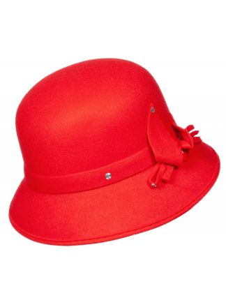 Wolvilt 20's hoedje rood