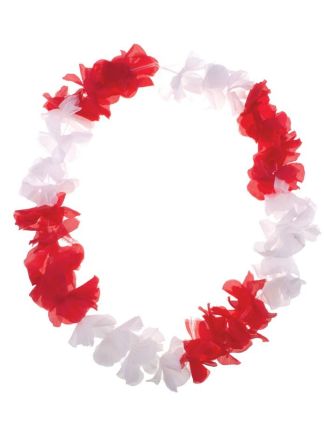 Rood-witte bloemen krans