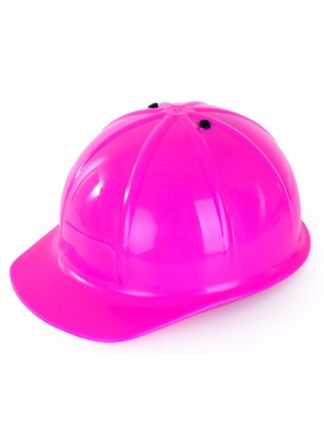 Roze Werkhelm plastic (verstelbaar)