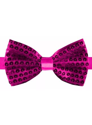 Strik pailletten roze 12x6cm.