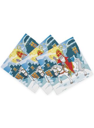 Sinterklaas op paard servetten  33x33 cm. 20tuks