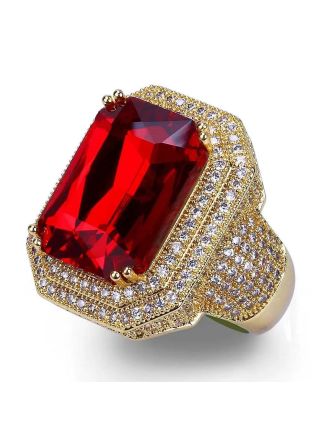 Sinterklaas ring met strass steentjes