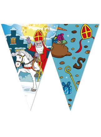 Vlaggenijn Sinterklaas dubbelzijdig 10mtr.
