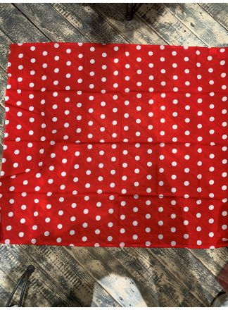 Rock&roll sjaal 90x100cm. rood-wit