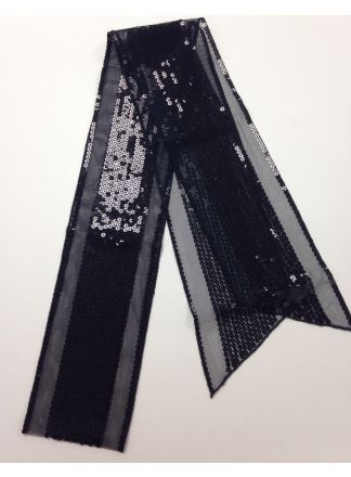 Pailletten sjaal zwart