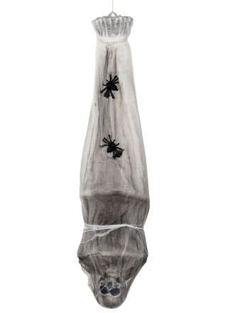 Hangdecoratie skeletten cocon 120cm