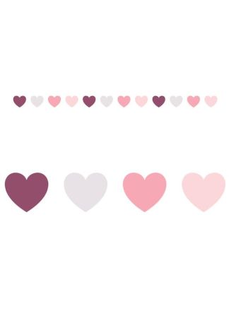 Decoratie Slinger Hart roze 2,5mtr