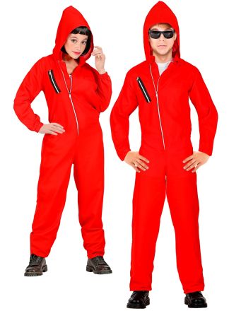 Rode kinder overall 1dlg. (Squidgame/Casa)