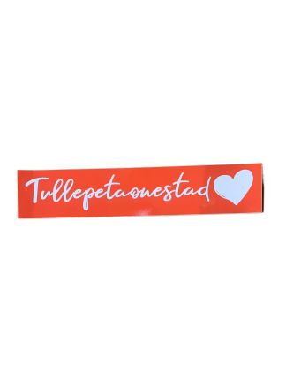 Auto Sticker Tullepetaonestad 19x4cm.