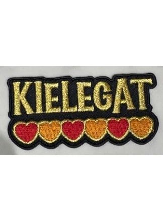 Strijkembleem KIELENGAT met hartjes