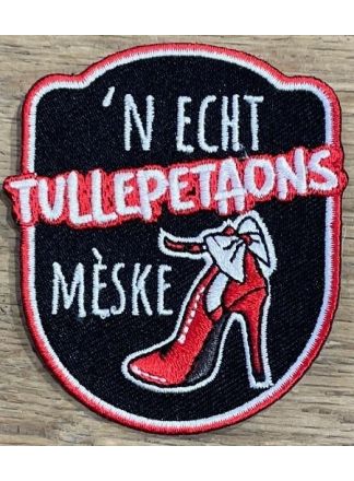 Strijkembleem TULLEPETAONS MESKE (7x6cm.)