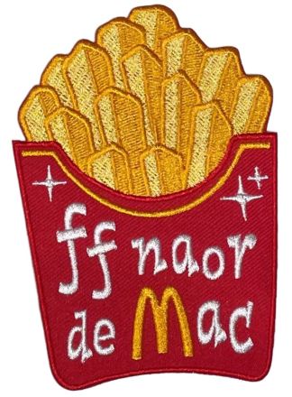 Strijkembleem FF noar de MAC.... 7,5x10cm.