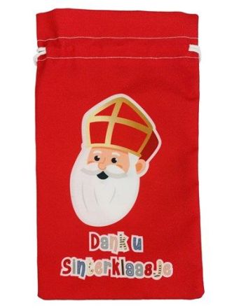 Pepernotenzakje Dank u Sinterklaas 15x25cm.