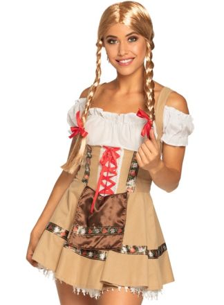 Tiroler jurkje bruin 2dlg.