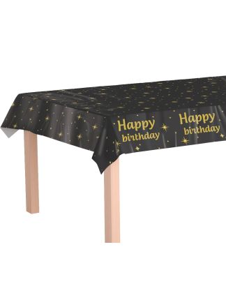 Tafellaken 137x274cm. Classy Happybirthday