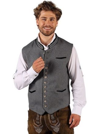 Oktoberfest Herenvest ''Mathias'' grijs