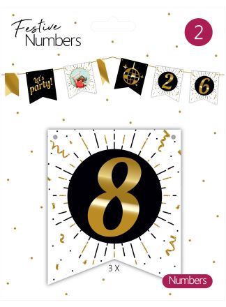 Cijfers voor letter slinger "8" 3 stuks