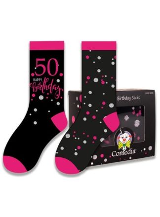 Sokken 50 jaar roze (per paar)