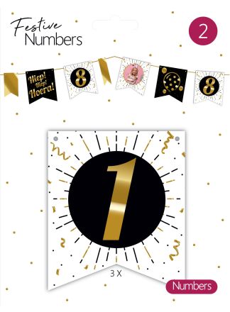 Cijfers voor letter slinger "1" 3 stuks