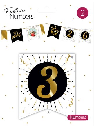 Cijfers voor letter slinger "3" 3 stuks