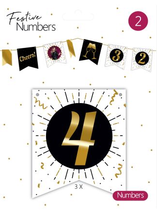 Cijfers voor letter slinger "4" 3 stuks