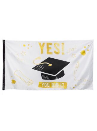 Polyester vlag YES! YOU DID IT (90x150 cm.)