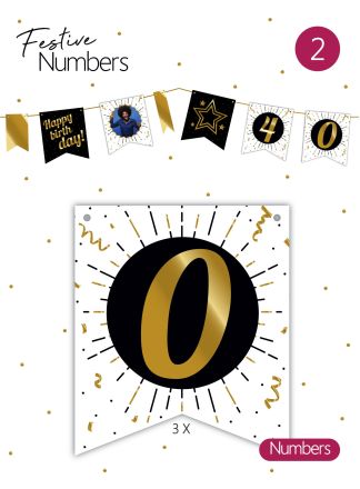 Cijfers voor letter slinger "0" 3 stuks