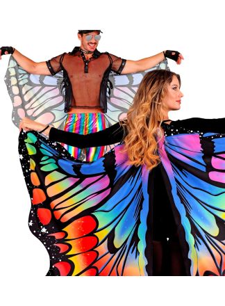 Rainbow Vlinder vleugels 175x140cm.