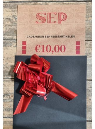 Cadeaubon 10,00 SEP Feestartikelen