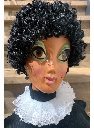 Pieten pruik wetlook luxe fijn krul