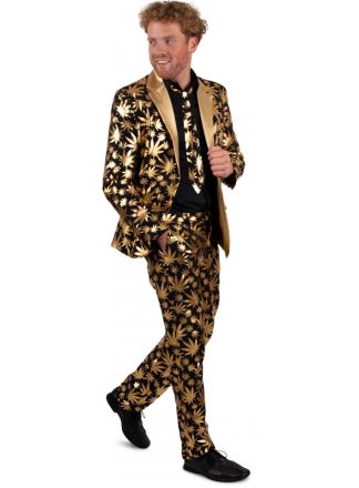 Kostuum Gold Cannabiz heren 3dlg.
